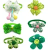 Hondenkleding 10 PCS Groene Pet Bowties Small Bow Tie verzorging Puppy Cat Neckties Supplies voor accessoires