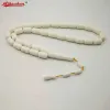 Strands Man's Tasbih High imitation ivory resin prayer beads gift for father good quality Misbaha white Bracelets