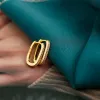 Orecchini anenjery argento color a forma di orecchini a cerchio geometrico per uomini donne micro zircone semplice orecchini dorati francesi
