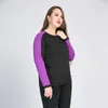 Pannello da donna con camicie a magliette maniche raglan plus size in stile BF Shirt top