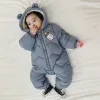 Casacos 30 roupas de bebê Snowsuit de inverno mais veludo de veludo macacão de menino 02 anos Recém -nascidos macacóis macacão para meninas para crianças casaco de criança