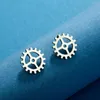 Stud Earrings Kinitial Stainless Steel Women Men Punk Wheel Gear Studs Earring Geometric Jewelry Party Gift