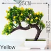 Dekorativa blommor konstgjorda växtgäst-hälsning tall trädkrukta bonsai trädgård balkong dekoration falska växter el desktop ornament