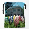 Storage Bags Easter Eggs Drawstring Custom Printed Receive Bag Compression Type Size 18X22cm
