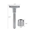 Blades Adjustable Double Edge Classic Safety Razor Travel Manual Shaving Razor 10 Pieces Double Edge Blade For Mens Wet Shaving