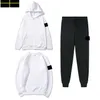 Steinjacke 3pices Designer Herren Trailsuit Mann Pulloverhosen Set Basketball Streetwear Sweatshirts Sportanzug Brief Kleidung Dicke Hoodies Frauen Hosen