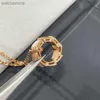 Fashion Luxury Blgarry Designer Necklace v Gold High Edition Snake Bone Necklace for Women Plated with 18k Rose Gold Versatile Jewelry with Logo and Gift Box