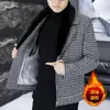 Herenjacks Winter Luxe Grote kraag voor koude heer Lush Plush Velvet Modieuze jassen Fleece Warm seizoensgebonden kleding