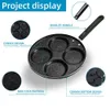 47 Cups Pancakes Frying Pans Breakfast Egg Pan Durable Nonstick Holes Cooking Ham Pancak Maker Cookware 240415