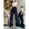 Damesjeans Deeptown Y2K 90S Vintage Streetwear Cargo Woman Harajuku Grunge Wide denim broek Hippie Koreaanse mode broek Acubi Cool