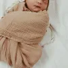 Incluir 6 camadas cobertores de bebê manto de musselina orgânica cobertor recém -nascido Cottle Bath Solid Quilt Recém -nascido Roupa menina menina cobertor