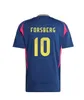 24-25 Sverige Home Soccer Jerseys Dhgate 9 Berg 10 Ibrahimovic Forsberg 11 Nanasi 15 Kulusevski 18 Jansson Yakuda 7 Larsson 4 Milosevic 3 Lindelof anpassade