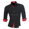 Camicie da uomo camicia da uomo a maniche lunghe top casual slim nero di grandi dimensioni 4xl dropeele abbigliamento dhy95
