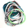 STRANDS 4MM Chakra kralen Energie Bracelet Natuurlijk rond Turquoise Malachiet Stone Stretches voor vrouwelijke mannen Handgemaakte yoga -sieraden