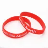 Bracelets 1PC Hot Sale Bracelets Medical Alert Penicillin Allergy Silicone Wristband Armband Nurse Bangles Adult 3 Colours Gift SH093