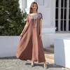 Etnische kleding Islamitische Marokkaanse moslim vrouwenjas Midden -Oosten Fashion Light Pargin -jurk Abaya Evening Groothandel