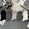 Men's Socks 5 Pairs Cool Men Black White Warm Set Autumn Winter Male Solid Color Sport Short For Drop