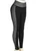 Leggings pour femmes pantalons de yoga en dentelle noire