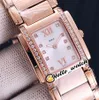 New TWENTY4 491011R011 Roman Mark White Dial Swiss Quartz Womens Watch Diamond Bezel Rose Gold Bracelet Luxury Lday Watches Hel1038412