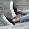 Sapatos casuais femininos que correm esportes ao ar livre respiráveis | Mulheres causais de deslizamento leves calçados atléticos confortáveis calçados