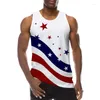メンズタンクトップ3Dグラフィティペインティングプリントトップジムの衣類男性クールストリートウェアバスケットボールベストクイック乾燥袖なしTシャツY2K