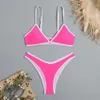 Neuer Stil Badeanzug für Frauen, solide Farbe sexy Dreieckstasche, Bikini Badeanzug für Frauen