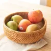 Cestas feitas artesanais cesto de cesta de piquenique cesto de pão de pão de cesta multiuso bandeja de frutas de chá da tarde