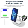 Laddare 20W Magnetic Wireless Charger Stand för iPhone 14 13 12 Pro Max Apple Watch 8 7 AirPods 3 Pro 3 i 1 Fast Charging Dock Station