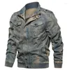 Giacche da uomo Mens Bomber Denim Giacca di denim Pesante pesante tasca