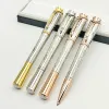 Pennen Yamalang MB Rollerball Ballpoint Grace Kelly Dark Paars met traanvorm Diamant Stone Clip schrijven Gladde grote actrice