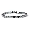 Brins Bracelets de perles d'hématite nomagnétique pour femmes hommes perte de poids hématite noire guérison guérison de méditation bracelet bijoux