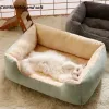 Mats lits pour animaux de compagnie pour chat chien carré peluche kennel hiver chaud petit chien canapé-lit coussin chat house tapis nat