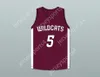 Custom elk naamnummer Heren Jeugd/Kids Patrick Mahomes 5 Whitehouse High School Wildcats Maroon Basketball Jersey 1 Top gestikte S-6XL