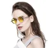 Óculos de sol Round Metal Metal Sunglasses Steampunk Homens Mulheres de Moda Glasses Designer Retro Vintage Sunglasses UV400