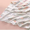 Uppsättningar Organisk bomull Baby Filt Breattable Super Soft Quilted Toddler Sleeping Bedding Filt för pojkar Girls 6 lager Badhandduk