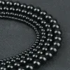 Strängar naturliga svarta obsidian stenarmband fetthjälp främjar blodcirkulation anti ångest viktminskning armband kvinnor män smycken