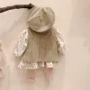 コート女の女の子のセーター女の女の子の女の子の女の子のプルオーバーベストベイイズボーイズセーターニットベストキッズ幼児秋のアウターウェア
