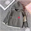 Cardigan Kids Cardigans Sweaters Heart Clothing Kids Baby Diseñador Infantes Capacidades para chorlitos para niños Manga larga tejida de gran tamaño L Otoqg