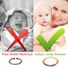 Brins bracelet d'ambre Baltique naturel pour bébés adultes faits à la main des billes d'ambre nouées