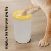 Removers Semiautomatic Dog Paw Cleaner Cup Soft Silicone Foot Cleaning Borste Portable Outdoor Pet Foot Washer Paw snabbt ren hink