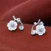 Orecchini Cluci 3 coppie argento all'ingrosso 925 Orecchini di fiori gioielli zircone perla monte