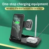 Chargers 15W Wireless Carging Fold Stand per Apple Watch 6 5 4 3 iPhone 12 11 XS XR 8 AirPods Pro 2 4in1 Pad di caricabatterie wireless