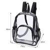Backpack College Schoolbag For Students Fashion Transparent PVC Rucksack Waterproof See Through Book Bag Large Capacity Solid