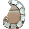 Strands White Mother of pearl Shell Oval Heart Oblong Art Women Men Beads Bracelet 7.5" WFH1144