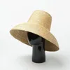 Lampform Sun Hat For Women STOR WIDD BRIM SUMMER SAMTAM HAT LADER HÖG TOP STACH HAT UV Protection Derby Travel Hat 240418