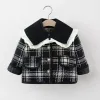 Coats Girls jacket sweet style autumn and winter thickened cotton jacket girl lace sequin bow plus cotton warm thickened jacket