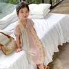 Платья для девочек летние девочки V-образное этническое платье детское праздничное пляжное юбка с печатью до колен детской цветочной H240423