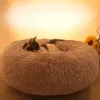 Paspaslar kış sıcak kanepe evcil köpek yatak rahat çörek cuddler yuvarlak köpek kulübesi ultra yumuşak yıkanabilir köpek ve kedi yastık yatağı