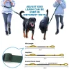 Meshes tspro Hands Free Dog Lash pour marcher en marche avec la ceinture de sécurité de sécurité Absorbant la laisse élastique absorbant avec poignée rembourrée