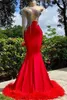 Red Prom Dresses With Silver Sequins Appliques Illusion Top One Shoulder Open Back Party Evening Gowns Beaded Tassel Formal Vestidos de bal 2024